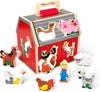 Melissa & Doug Melissa Doug Wooden Take-Along Barn Toy with Flip-Up Roof and Handle 10