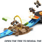 Hot Wheels Toy Monster Trucks Playset Tire-Shaped Case Transforms into Race Course 3 Trucks & 4 Cars in 1:64 Scale Stunt Tire (Amazon Exclusive) – 3