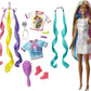 Barbie Fantasy Hair Doll A" Long Colorful Brunette Hair with Mermaid & Unicorn Outfit
