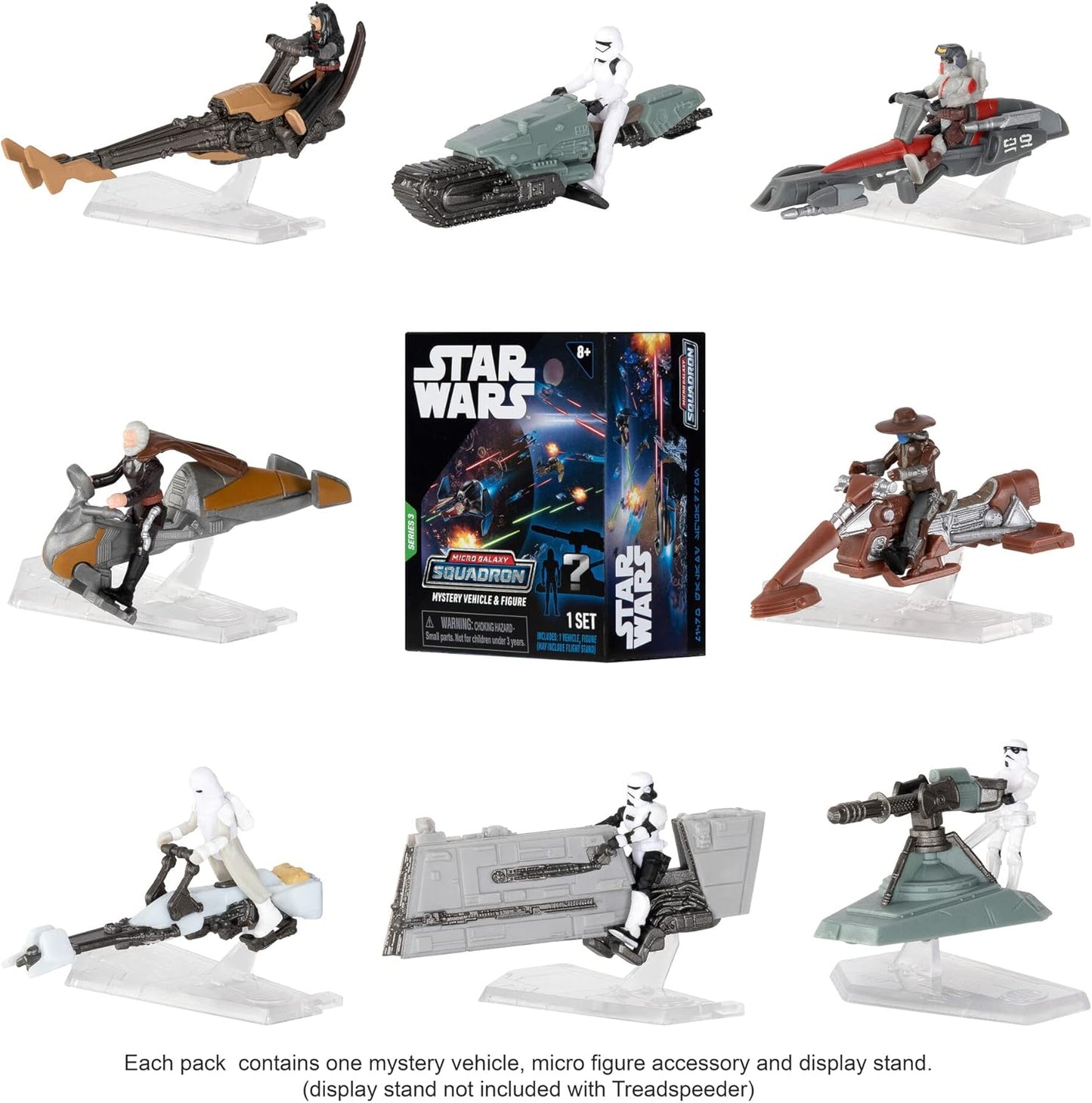 STAR WARS Micro Galaxy Squadron First Order TIE Fighter Mystery Bundle - 3-Inch Light Armor Class and Scout Class Vehicle