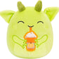 Squishmallows Original 5-Inch Halloween 4-Pack - Gabin Pumpkin Axolotl Fitzy Goblin Holding Latte Malcolm Bat Mushroom Ms. K Purple Clown - Official Jazwares Plush