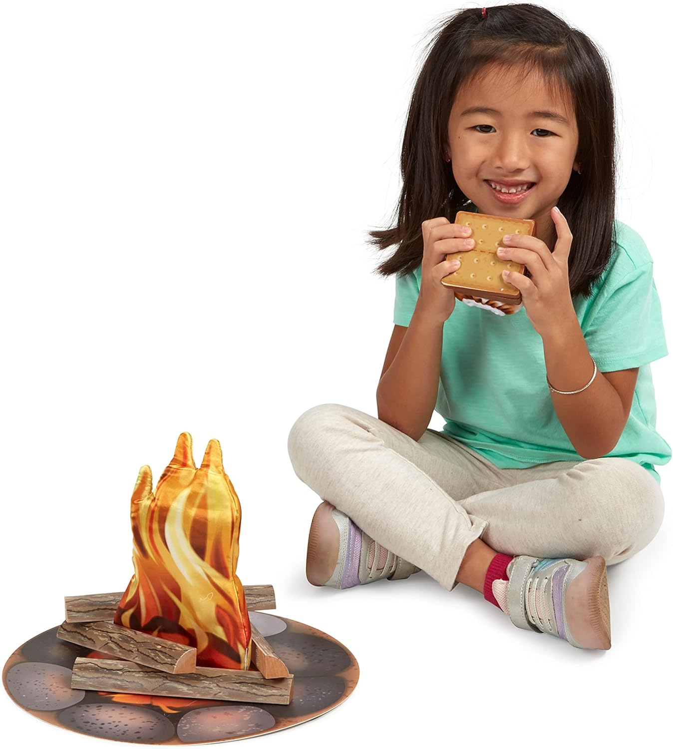 Melissa & Doug Let's Explore Campfire S'Mores Play Set Play Campfire Sets For Kids Ages 3+ – 3