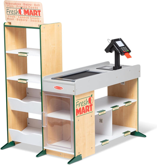 Melissa & Doug Melissa Doug Freestanding Wooden Fresh Mart Grocery Store - FSC Certified