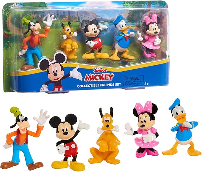Just Play Mickey Mouse Collectible Figure Set A" 5-Pack Toy Figures – 5