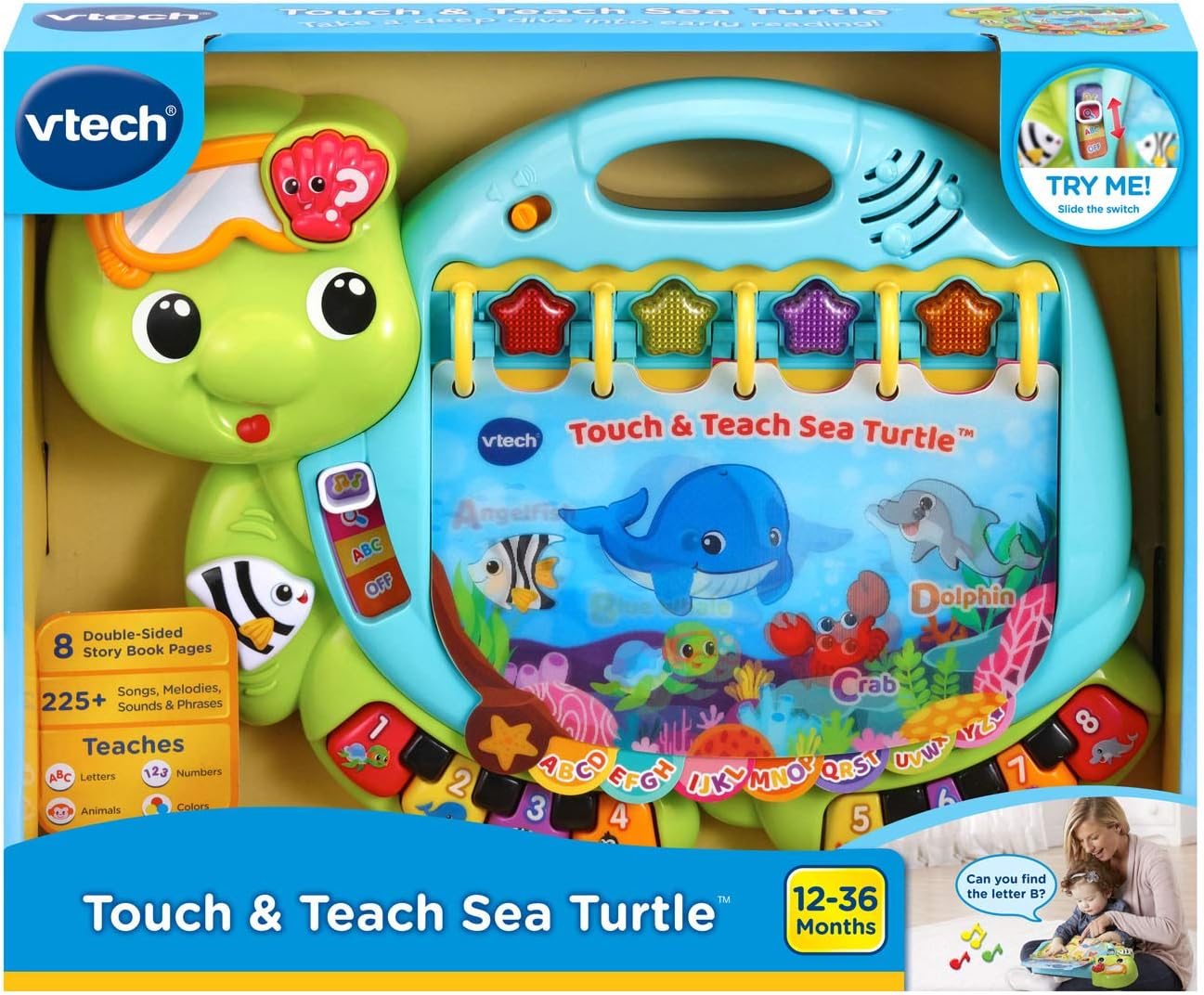 VTech Touch and Teach Sea Turtle Book Green