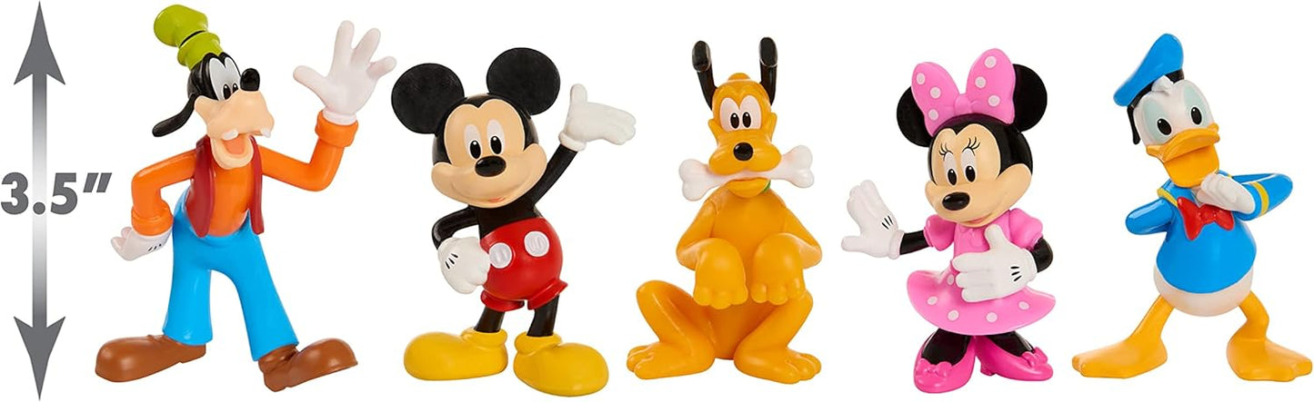 Just Play Mickey Mouse Collectible Figure Set A" 5-Pack Toy Figures – 5