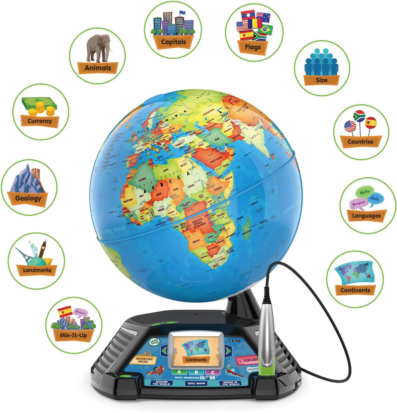 LeapFrog Magic Adventures Globe A" Interactive Learning Toy