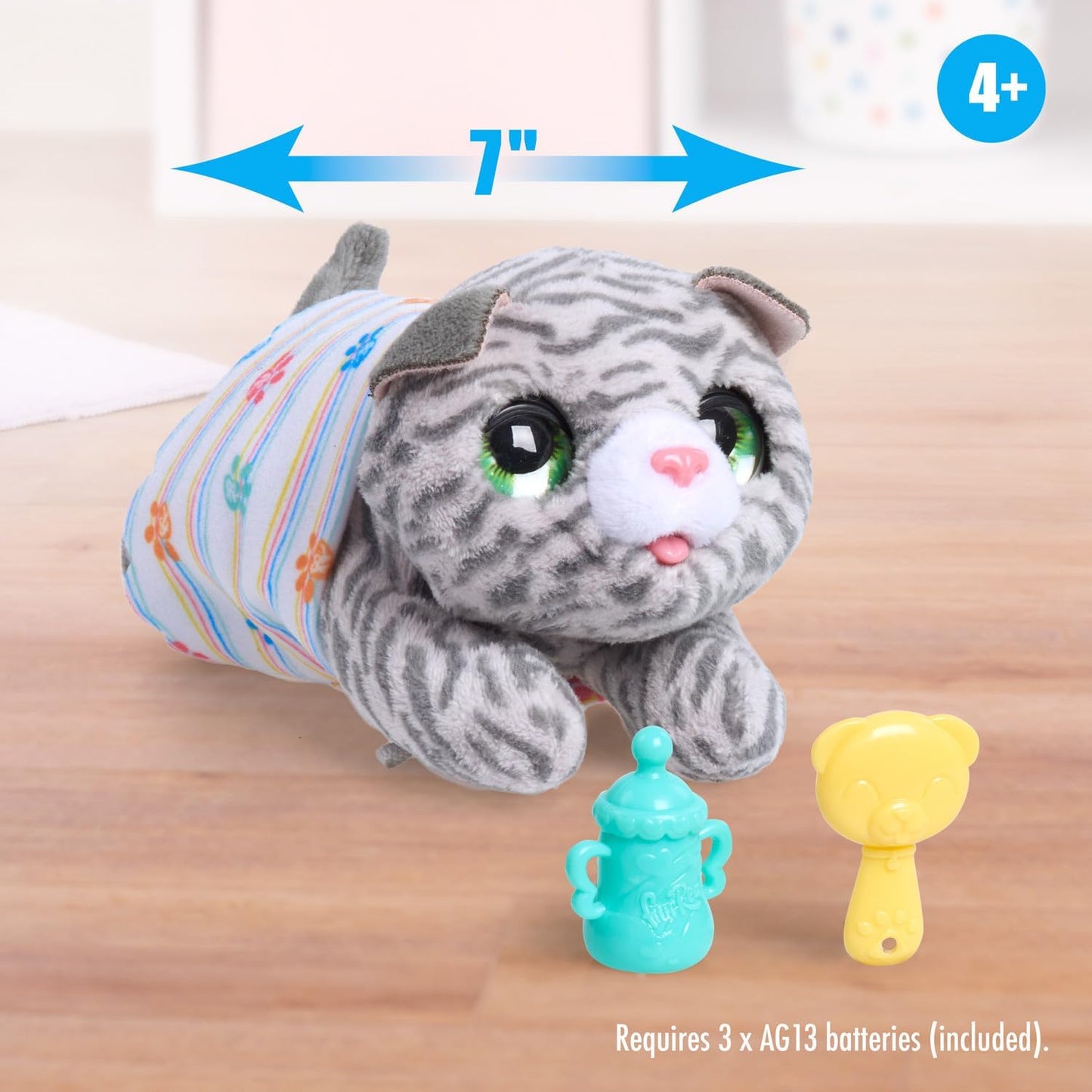 Just Play furReal Newborns Kitty Interactive Pet Small Plush