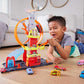 Hot Wheels City Super Loop Fire Station Track Set A" 1:64 Scale Firetruck Action-Packed Play – 1