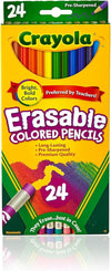 Crayola Erasable Colored Pencils 24ct Coloring Pencils for Coloring Assorted Colors Arts
