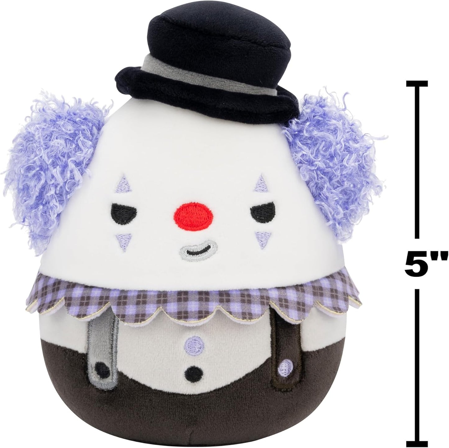 Squishmallows Original 5-Inch Halloween 4-Pack - Gabin Pumpkin Axolotl Fitzy Goblin Holding Latte Malcolm Bat Mushroom Ms. K Purple Clown - Official Jazwares Plush