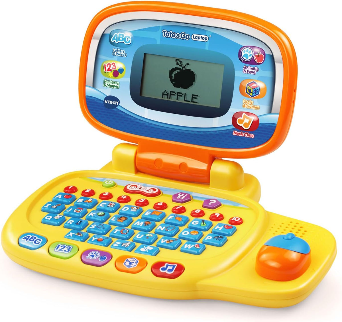Vtech Computer Dog VTech Tote and Go Laptop – Yellow Interactive Learning Toy for Toddl ...