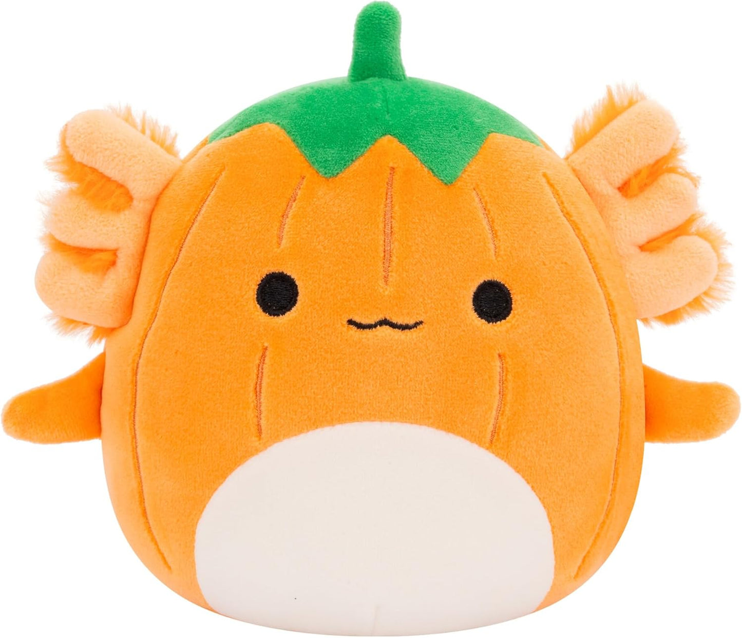 Squishmallows Original 5-Inch Halloween 4-Pack - Gabin Pumpkin Axolotl Fitzy Goblin Holding Latte Malcolm Bat Mushroom Ms. K Purple Clown - Official Jazwares Plush