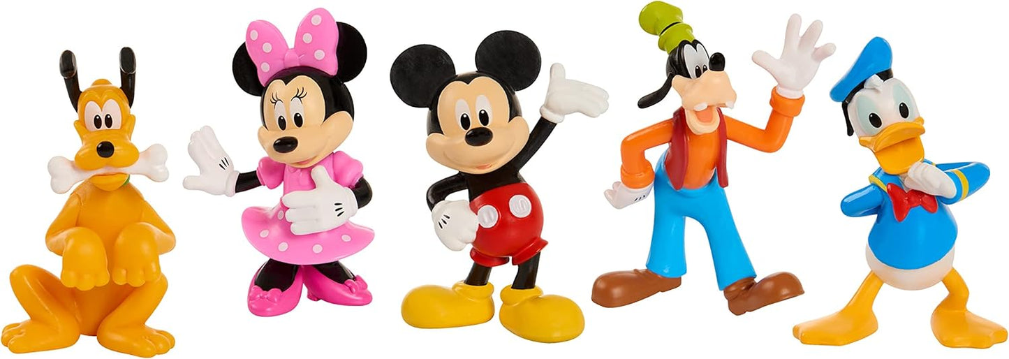 Just Play Mickey Mouse Collectible Figure Set A" 5-Pack Toy Figures – 5
