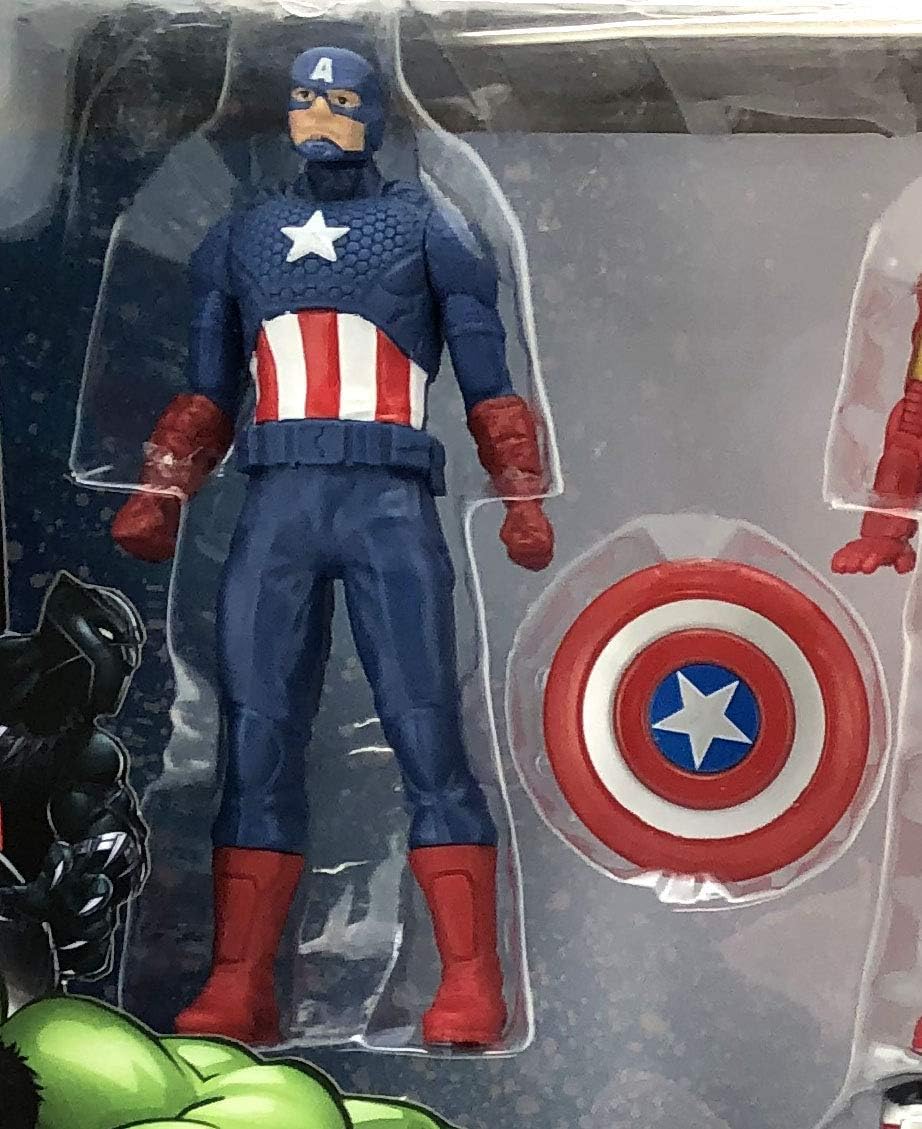 Hasbro Marvel Avengers Action Figures - Iron Man Hulk Black Panther Captain America