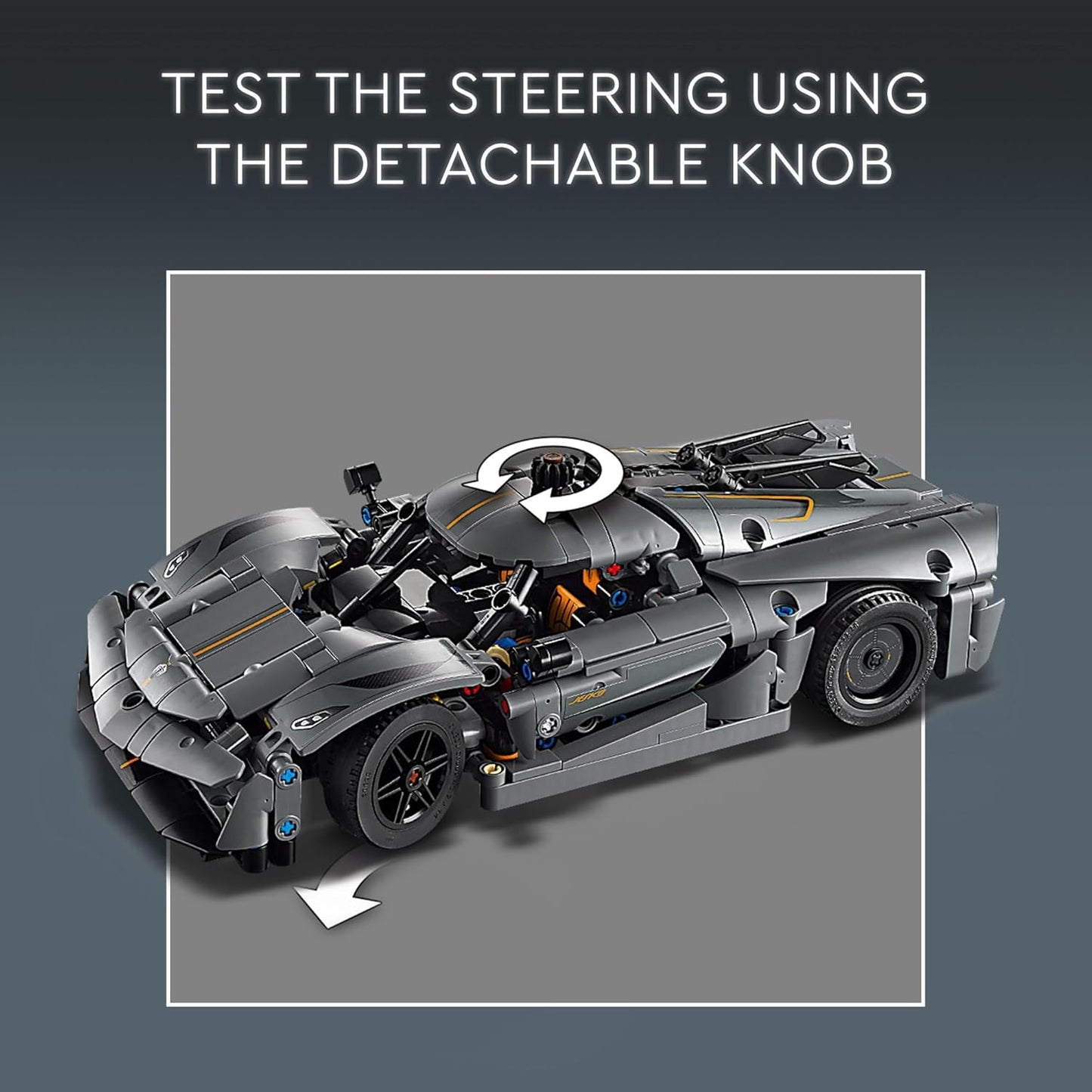 LEGO Technic Koenigsegg Jesko Absolut Grey Hypercar Sports Car Building Toy Set for Boys and Girls Vehicle