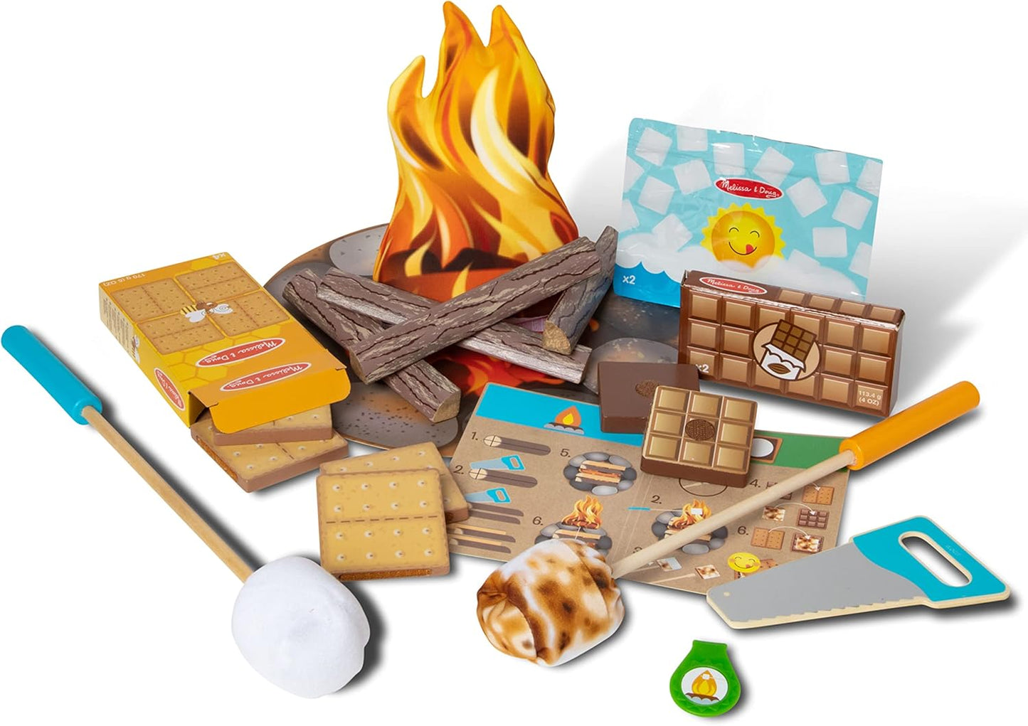 Melissa & Doug Let's Explore Campfire S'Mores Play Set Play Campfire Sets For Kids Ages 3+ – 3