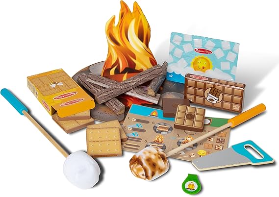 Melissa & Doug Let's Explore Campfire S'Mores Play Set Play Campfire Sets For Kids Ages 3+ – 3