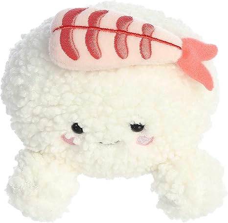 Aurora Adorable Palm Palsa EBI Shrimp Sushia Stuffed Animal - Pocket-Sized Play -