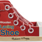 Melissa & Doug Deluxe Wood Lacing Sneaker A" Educational Red Shoe Tying Toy