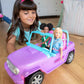 Barbie Toy Car Doll-Sized SUV Purple Off-Road Vehicle