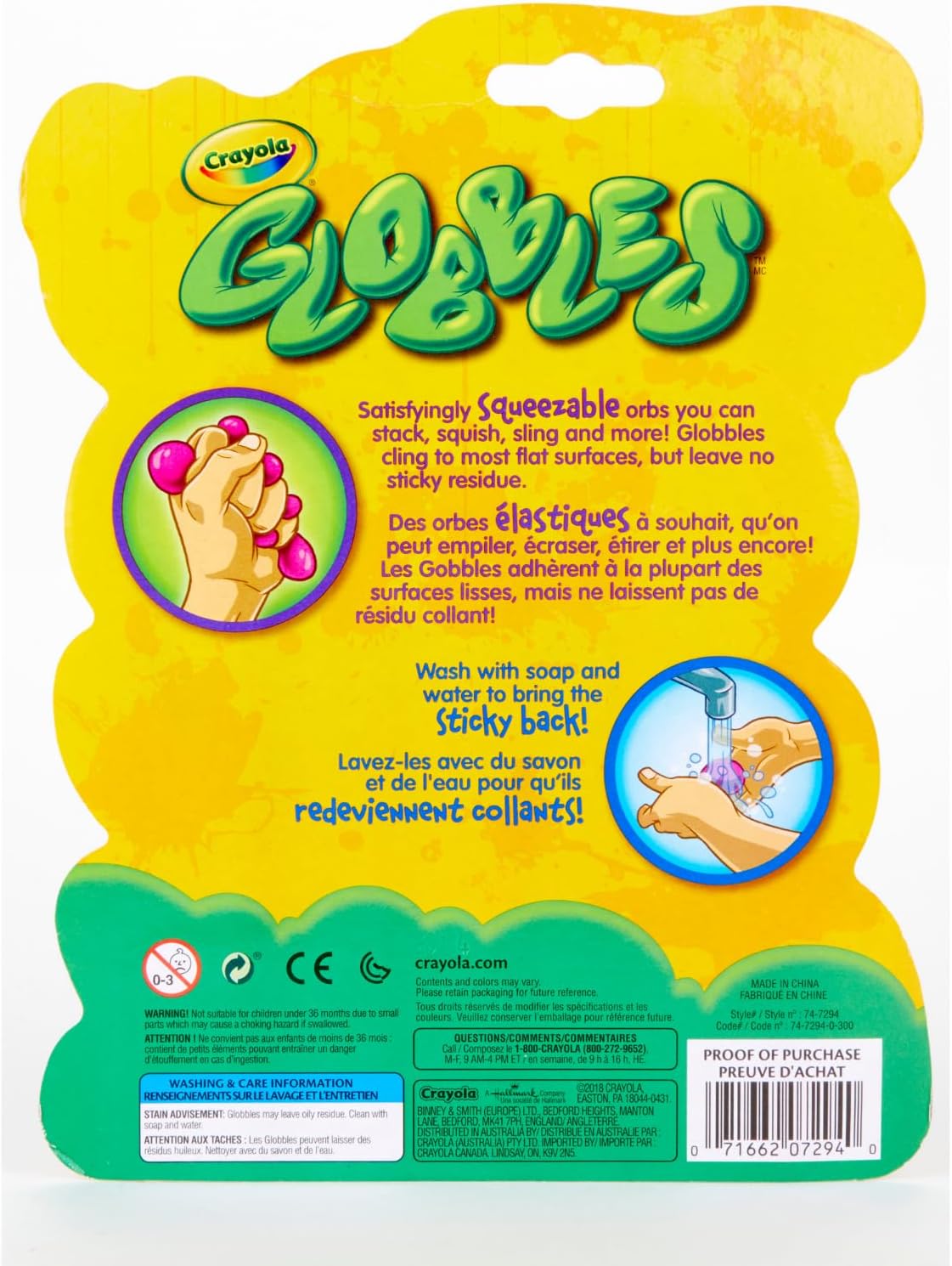 Crayola Globbles Fidget Toy 6ct Sticky Stress Ball Calming Sensory for Stress Relief