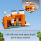 LEGO Minecraft The Fox Lodge House 21178 Animal Toys with Drowned Zombie Figure Birthday Gift for Grandchildren Kids Boys and Girls Ages 8 and Up – 21178