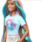 Barbie Fantasy Hair Doll A" Long Colorful Brunette Hair with Mermaid & Unicorn Outfit