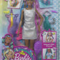 Barbie Fantasy Hair Doll A" Long Colorful Brunette Hair with Mermaid & Unicorn Outfit