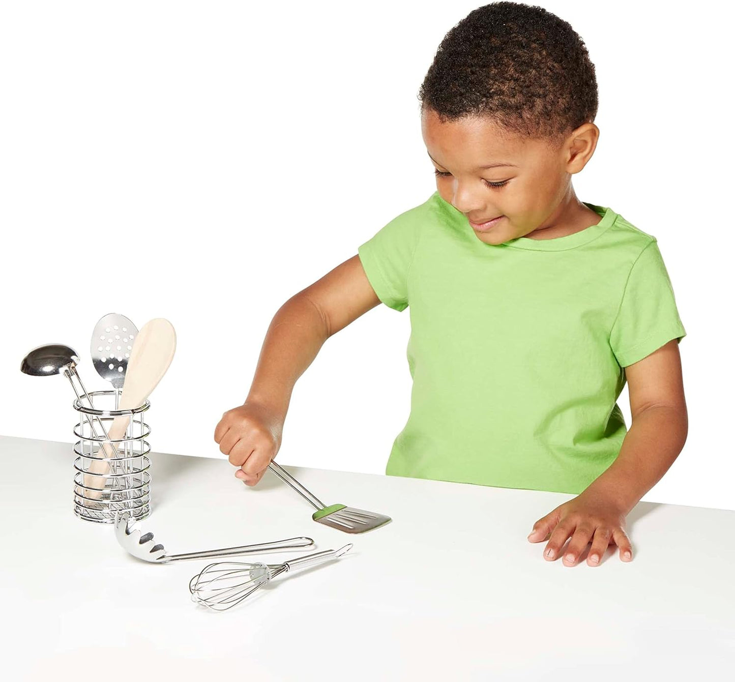 Melissa & Doug Melissa Doug Stir and Serve Cooking Utensils 7 pcs - Stainless Steel and