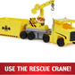 Paw Patrol Big Truck Pup's Rubble Transforming Toy Trucks with Action Figure for