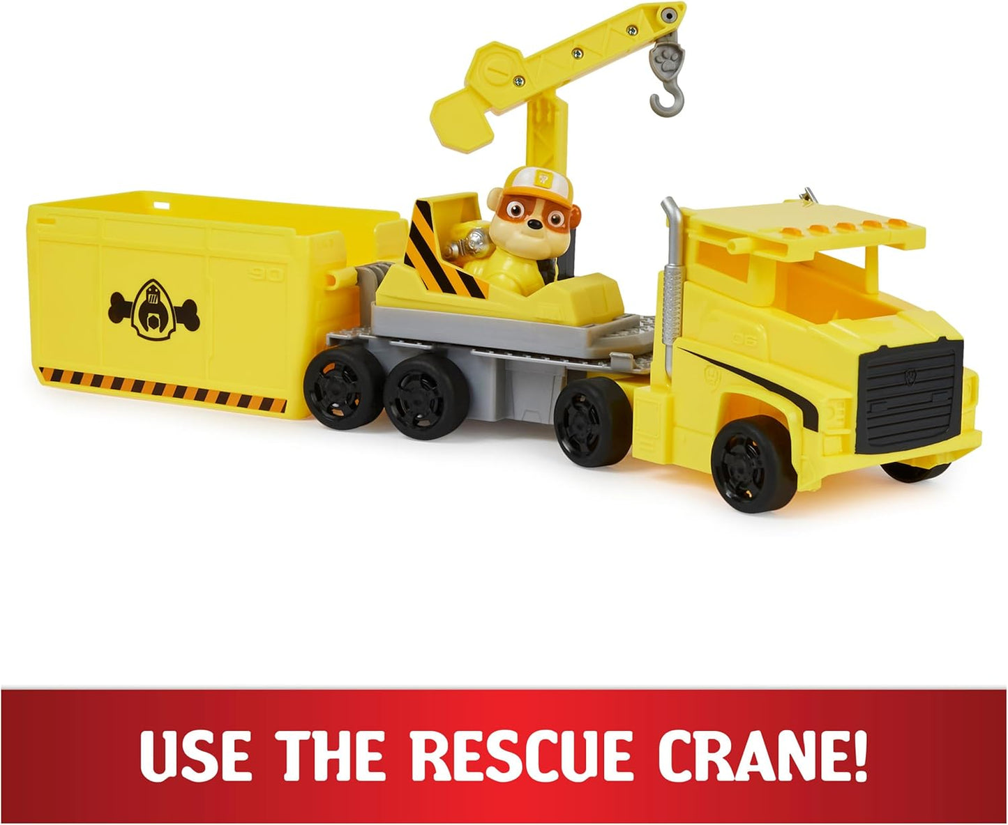 Paw Patrol Big Truck Pup's Rubble Transforming Toy Trucks with Action Figure for