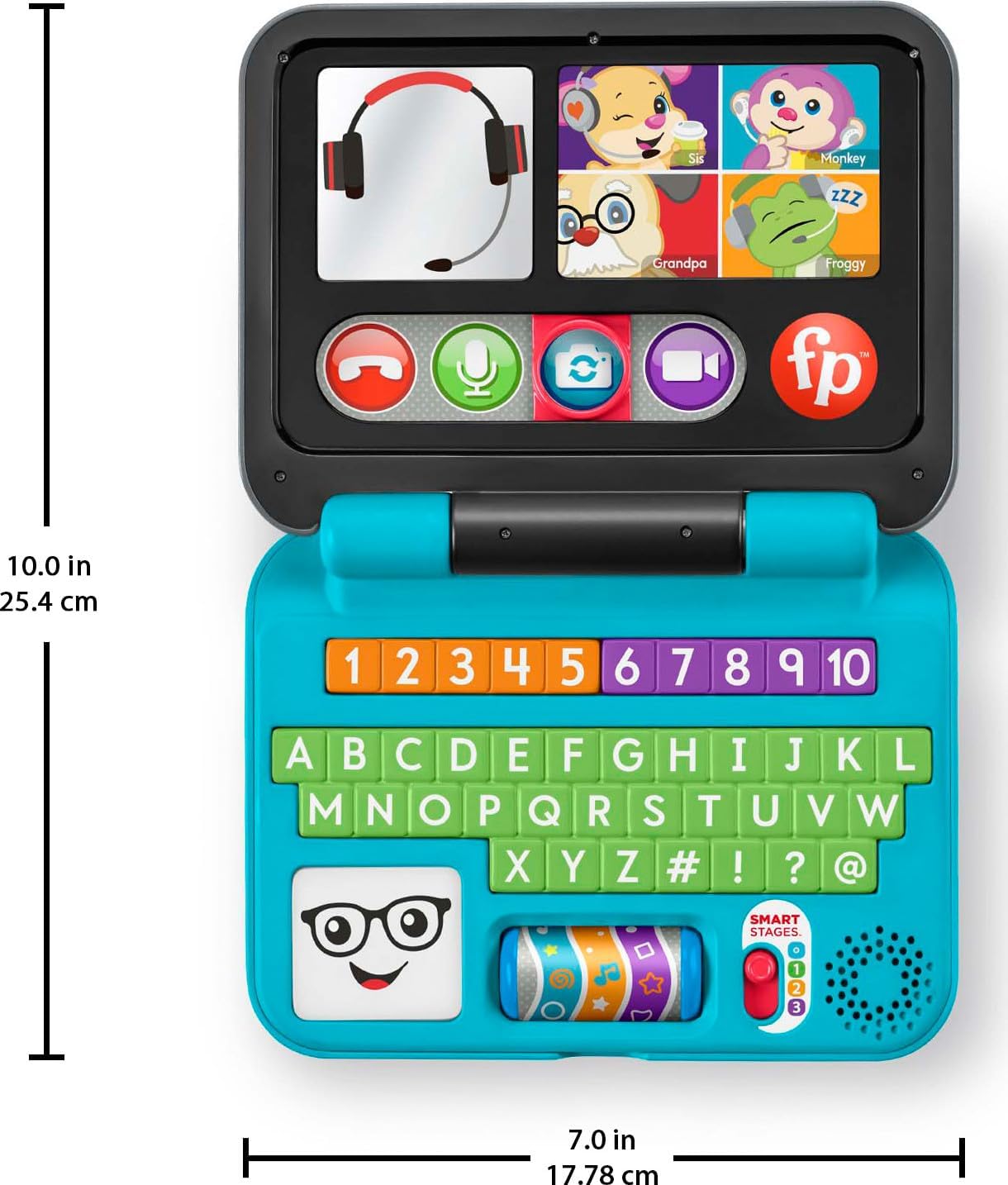 Fisher-Price Baby Toddler Toy Laugh Learn Let's Connect Laptop Pretend Computer with