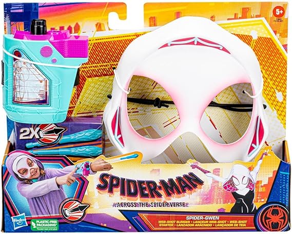 Marvel Spider-Man Across The Spider-Verse Spider-Gwen Web-Shot Slinger Mask and Blaster