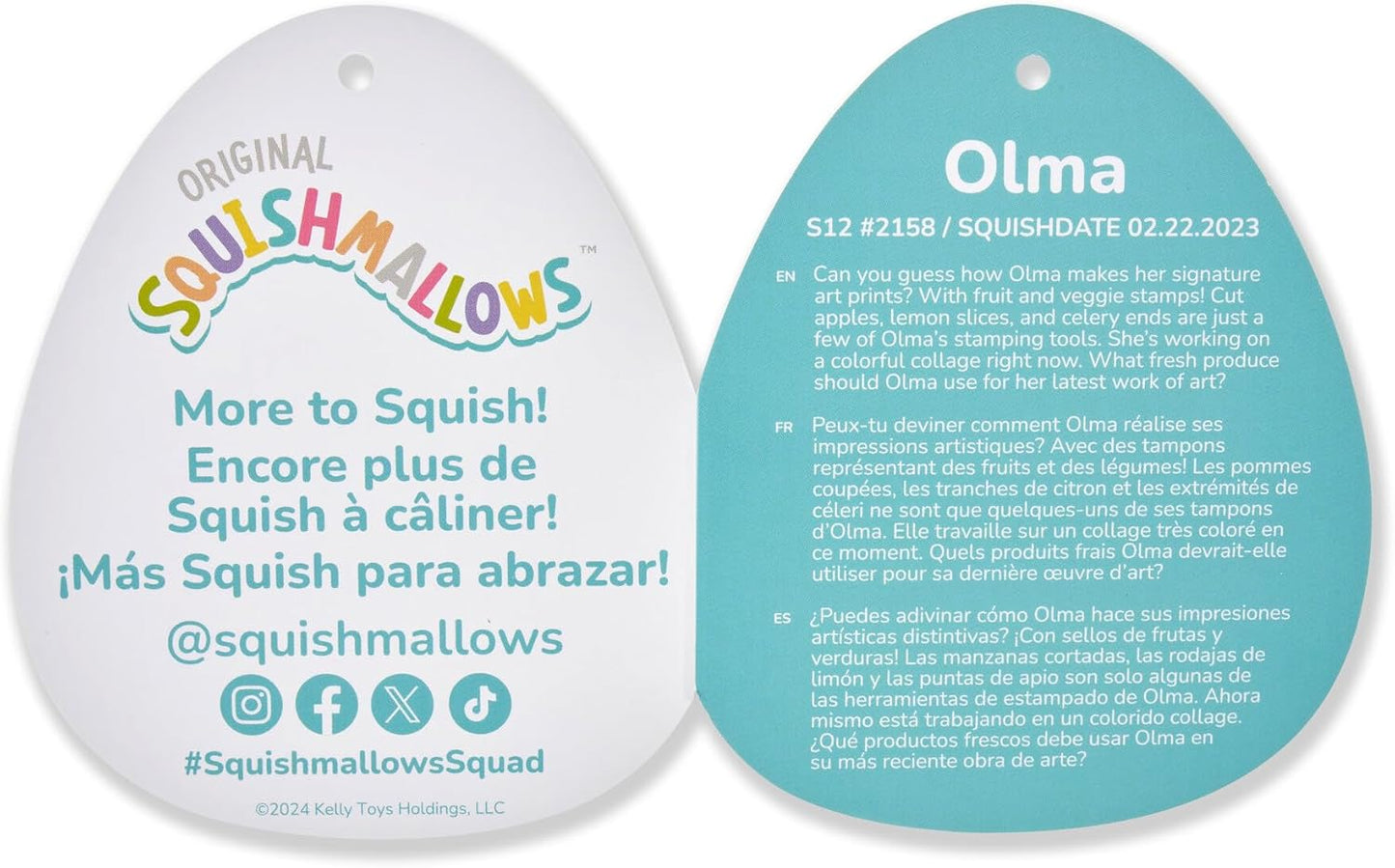 Squishmallows Original 12-Inch Olma Strawberry Cat - Official Jazwares Plush Medium-Sized