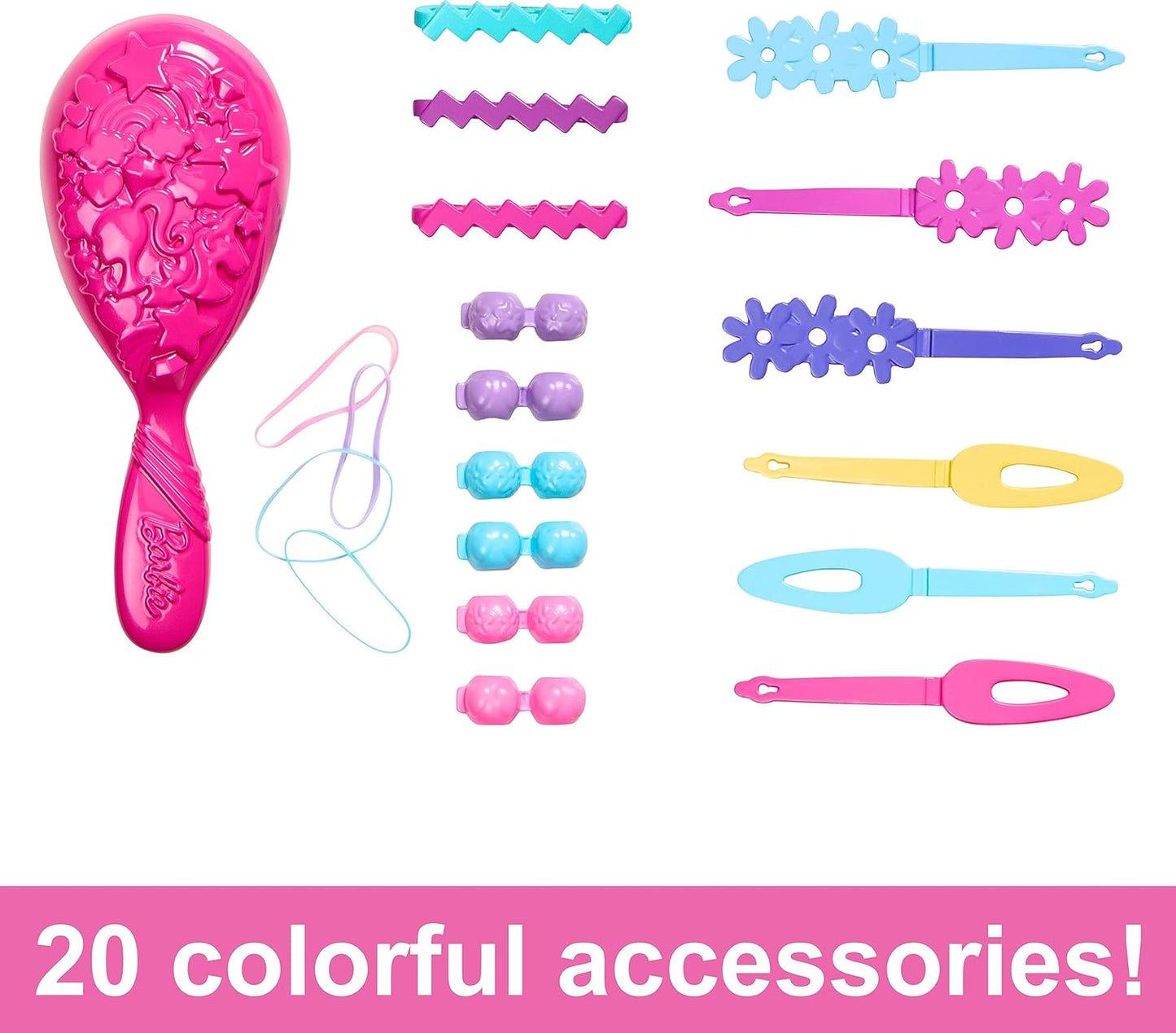 Barbie Doll Styling Head Blond Hair with 20 Colorful Doll Head for Hair Styling