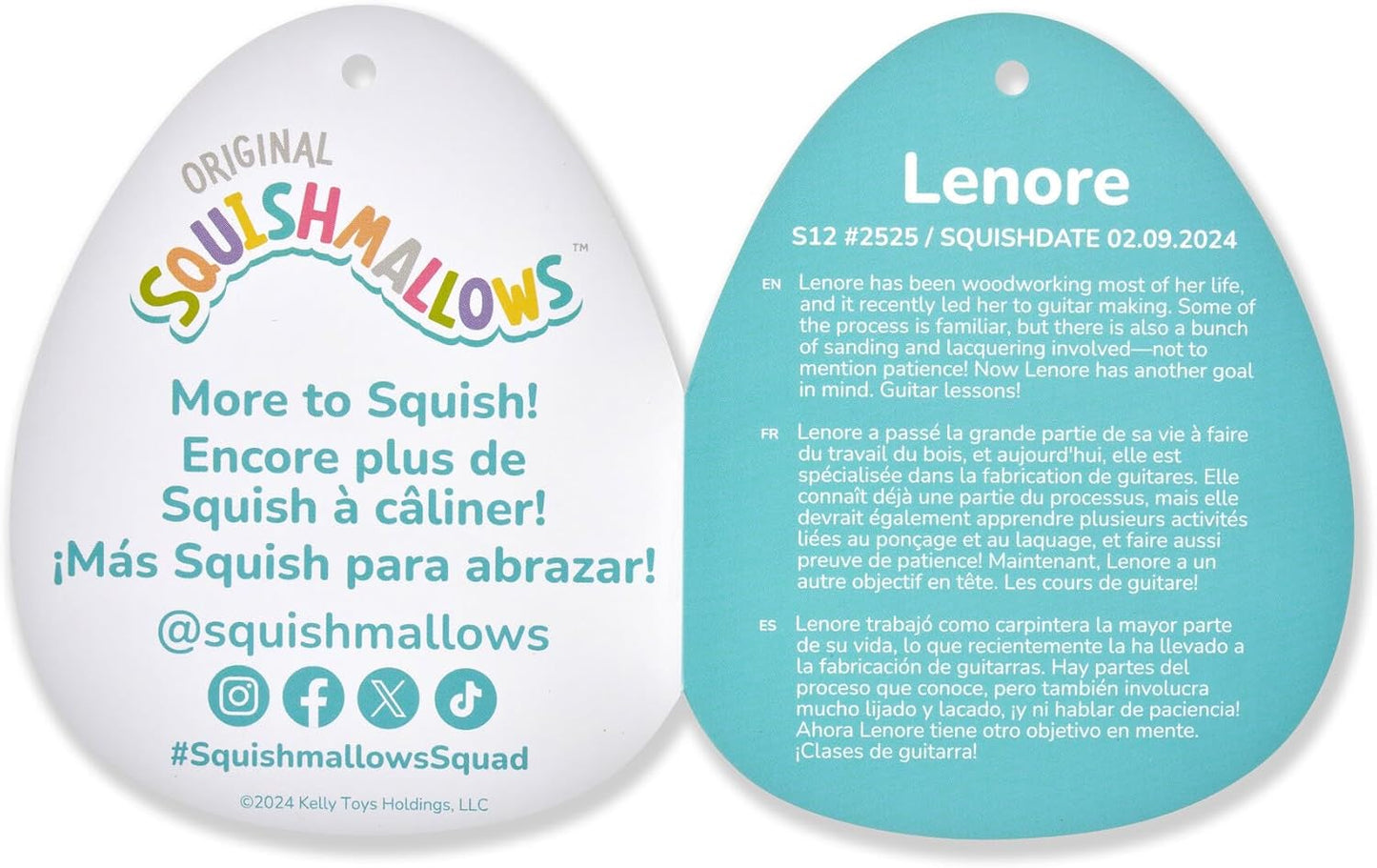 Squishmallows Original 12-Inch Lenore Navy and Tan Hermit Crab - Official Jazwares Plush