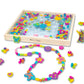 Melissa & Doug Bead Bouquet Set A" 220+ Wooden Beads for Jewelry Making – 220