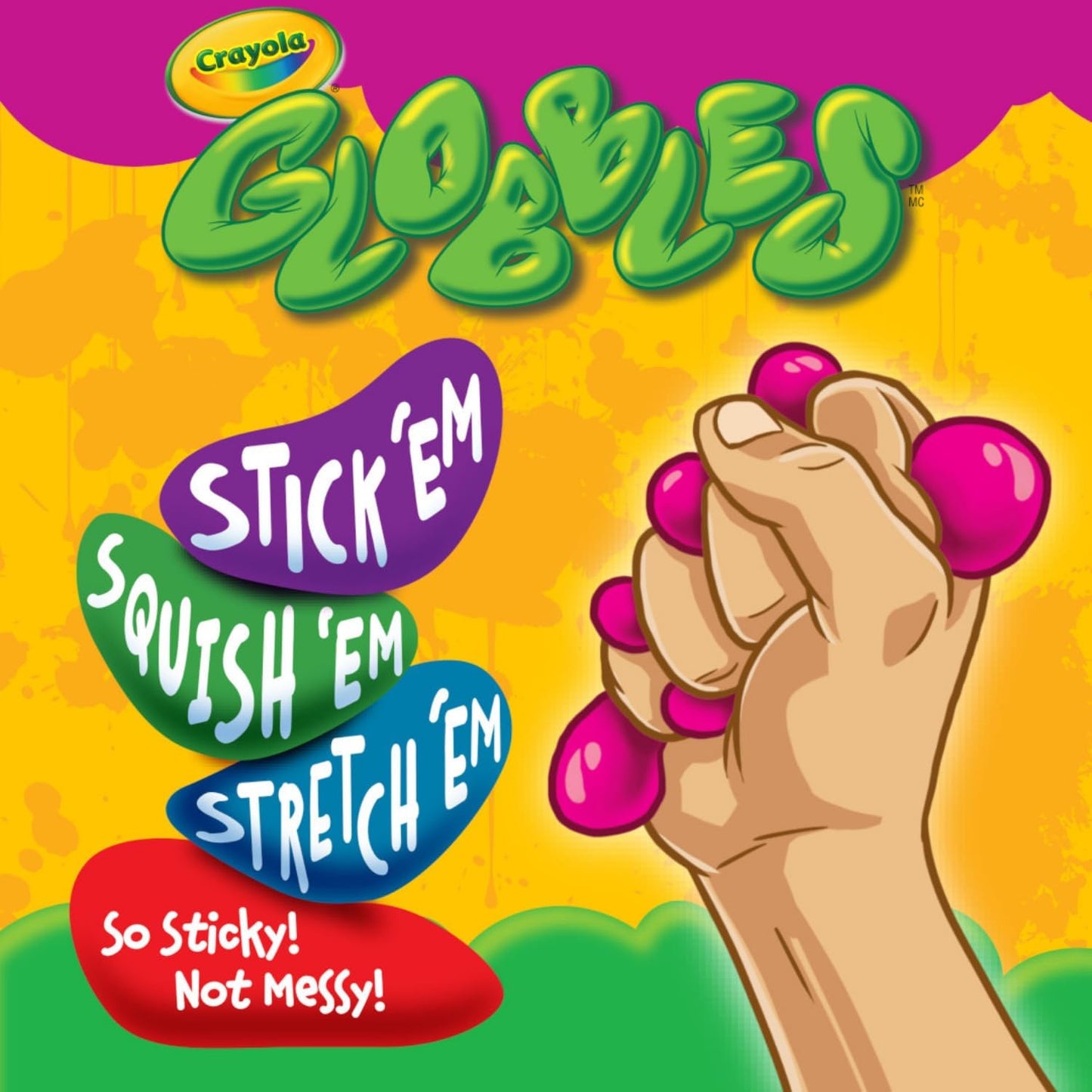 Crayola Globbles Fidget Toy 6ct Sticky Stress Ball Calming Sensory for Stress Relief