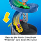 Fisher-Price Little People Toddler Toy Hot Wheels Spiral Stunt Speedway Race Track Playset