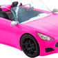 Barbie Toy Car Bright Pink Doll-Sized Convertible with 2 Seats Seatbelts & Rolling Wheels Realistic Details – 2