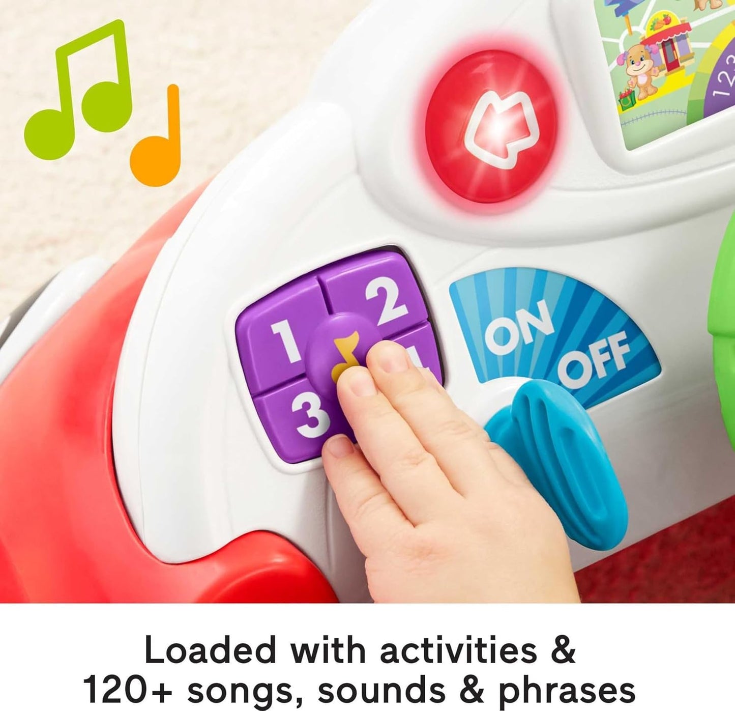Fisher-Price Baby Toy Laugh Learn Crawl Around Car Activity Center with Educational