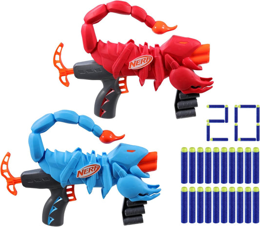 Nerf Wild Venompack Includes 2 Easy Play Nerf Blasters Scorpion Designs 20 Nerf Elite
