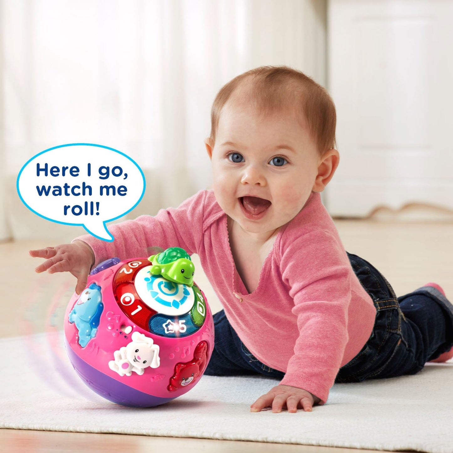 VTech Wiggle and Crawl Ball Purple