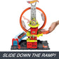 Hot Wheels City Super Loop Fire Station Track Set A" 1:64 Scale Firetruck Action-Packed Play – 1