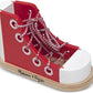 Melissa & Doug Deluxe Wood Lacing Sneaker A" Educational Red Shoe Tying Toy
