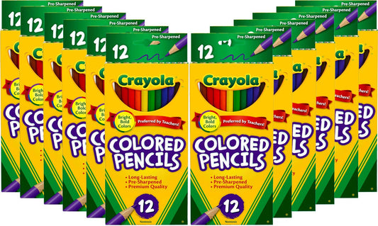 Crayola Colored Pencils Bulk School Supplies For Teachers 12 Packs with 12 Colors Amazon
