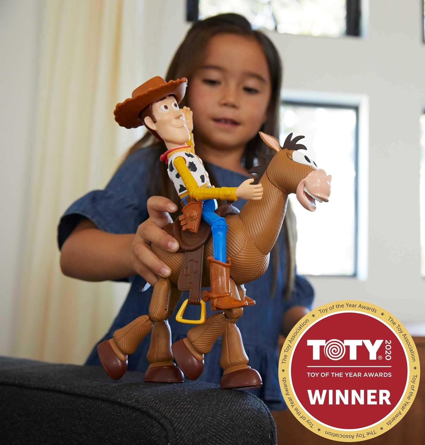 Mattel Toy Story 4 Action Figure Set A" Woody with Removable Hat & Bullseye – 4