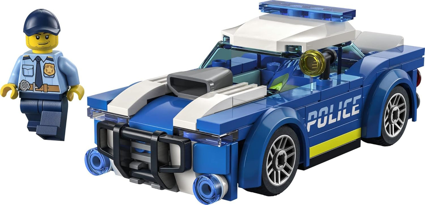 LEGO City Police Car Toy 60312 for Kids 5 Plus Years Old with Officer Minifigure Small Gift Idea Adventures Series Car Chase Building Set – 60312