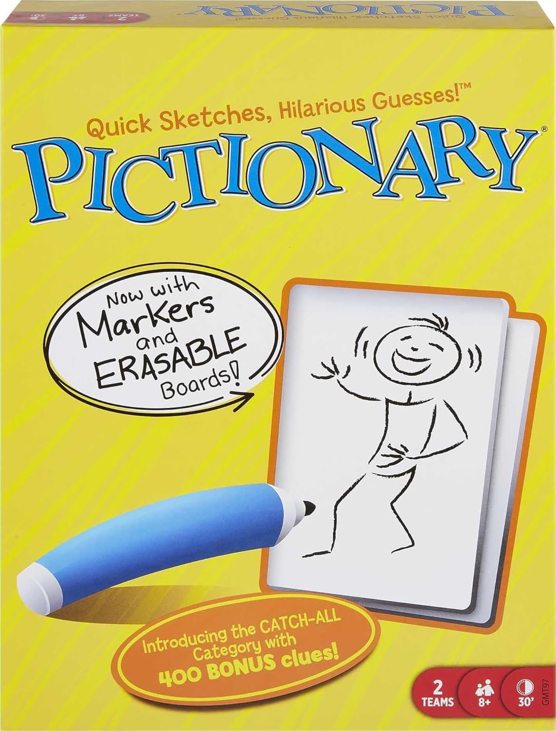Mattel Games Pictionary Board Game A" Drawing Game for Families & Game Night